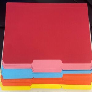 Colorful File Folders Set of 20
